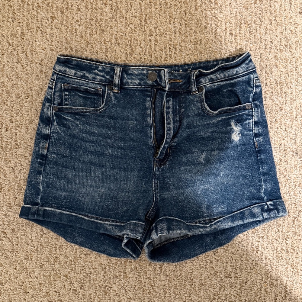 American Eagle Stretch High Waisted Denim Short